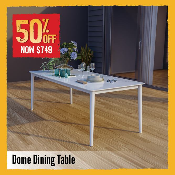 Now $749 50% Off Dome Dining Table | Shop Now